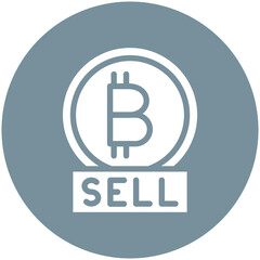 Sell vector icon illustration of Cryptocurrency iconset.