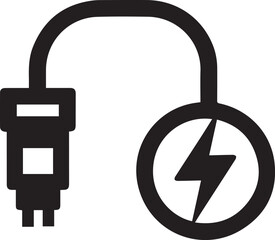 able icon vector isolated on white background, logo concept of Cable sign on transparent background, filled black symbol