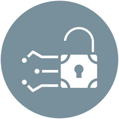 Decryption vector icon illustration of Cryptocurrency iconset.