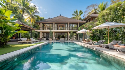 Another vast the villa enclosed in lovely tropical vegetation