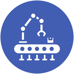 Industrial Robot vector icon illustration of Robotics iconset.