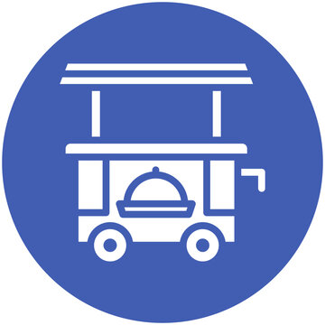 Food Cart vector icon illustration of Catering iconset.