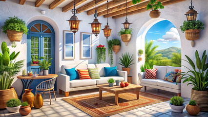 Fototapeta premium terrace with a view