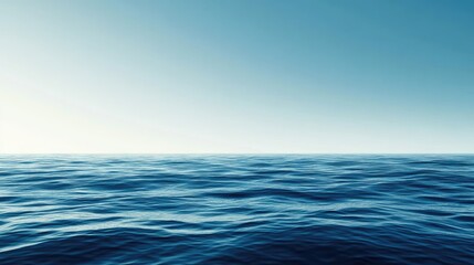 Fototapeta premium Calm Ocean Waters Under a Clear Blue Sky