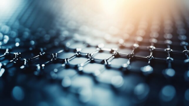 An extreme close-up of a graphene-based biosensor for rapid disease detection, demonstrating high sensitivity and specificity in biomolecule detection, Biosensor technology style