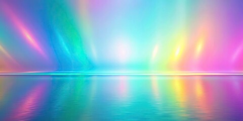 holographic gradient panoramic background with vibrant colors