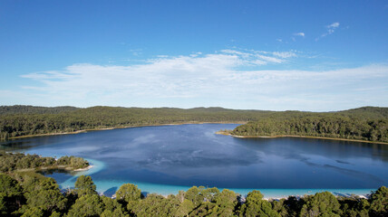 Lake Mckenzie, K'gary Fraser Island, Queensland, Australia view from above 