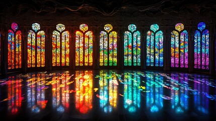 Stained glass in Palau de la Masica