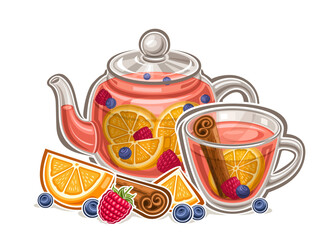 Vector logo for Fruit Tea Drink