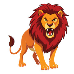 The angry lion color victor illustrator eps file