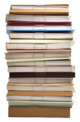 Fototapeta premium PNG A stack of file folders publication paper book.