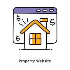 Property Website Filled Outline isometric stock illustration. EPS File stock illustration