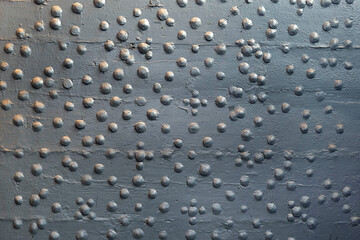 Chiodi sul portone di legno