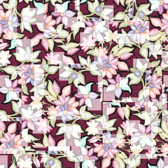 pattern with pink flowers