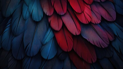 Fototapeta premium Colorful Feather Texture in Vibrant Tones