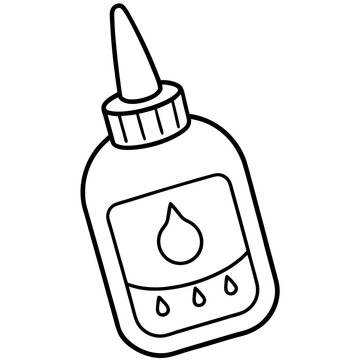 recommend clip art: Glue line art for coloring page. Vector illustration 