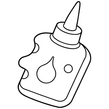 black and white glue bottle clip art preview