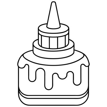 glue bottle outline drawing clip art preview