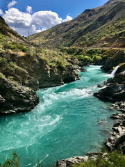 Obraz premium Ice Blue River. South Island, New Zealand