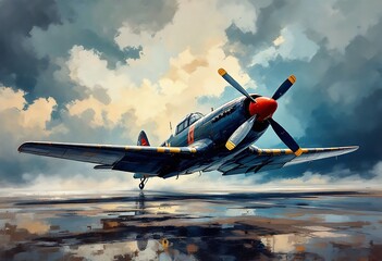 Illustration of the British fighter Supermarine Spitfire of World War