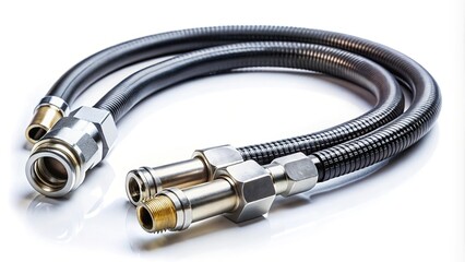 Hydraulic hoses with pressure sensor for oil flow