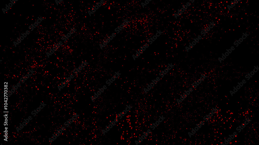 Poster abstract motion graphics background. red christmas abstract particles dot sparkles. abstract floatin