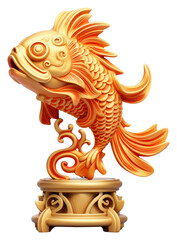 PNG Golden fish animal white background representation.