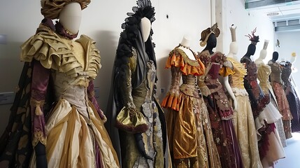 Fototapeta premium Beautiful costume arrangements regarding exhibition