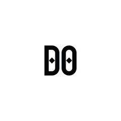 DO monogram logo design letter text name symbol monochrome logotype alphabet character simple logo