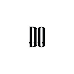 DO monogram logo design letter text name symbol monochrome logotype alphabet character simple logo