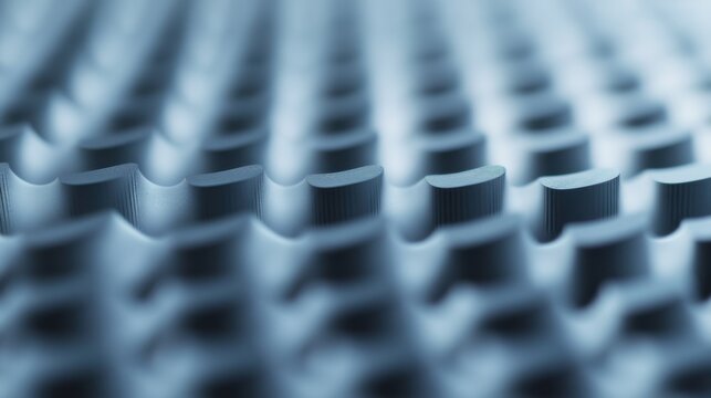 An extreme close-up of a metamaterial lens array, demonstrating advanced light manipulation for optical devices, Metamaterials technology style
