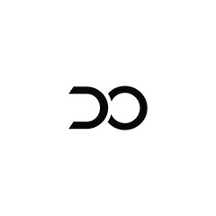 DO monogram logo design letter text name symbol monochrome logotype alphabet character simple logo