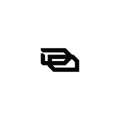 DO monogram logo design letter text name symbol monochrome logotype alphabet character simple logo