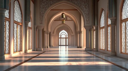 Obraz premium Bright Historical Room with Intricate Architecture