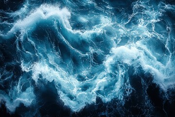 Fototapeta premium Turbulent Ocean Waves From Above