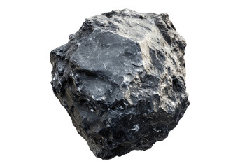 Fototapeta premium Dark rock asteroid . Isolated PNG with transparent background.