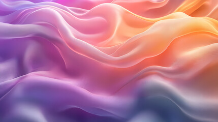 Fototapeta premium Abstract neon silk texture background design with smooth waves.
