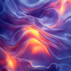 Obraz premium Abstract neon silk texture background design with smooth waves.