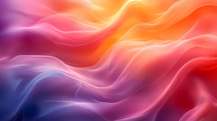 Fototapeta premium Abstract neon silk texture background design with smooth waves.