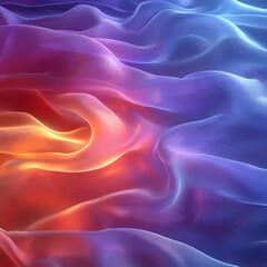 Obraz premium Abstract neon silk texture background design with smooth waves.