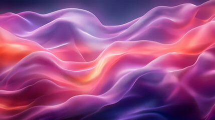 Fototapeta premium Abstract neon silk texture background design with smooth waves.