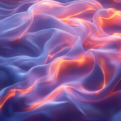 Obraz premium Abstract neon silk texture background design with smooth waves.