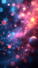 Light Pink, Blue vector template with abstract circles. A sample with blurred bubble shapes.