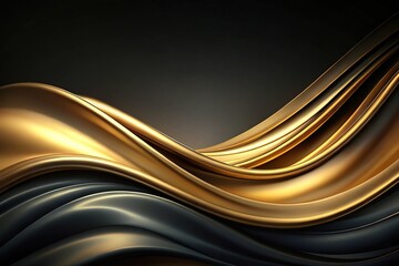 elegant wave black and gold silk background