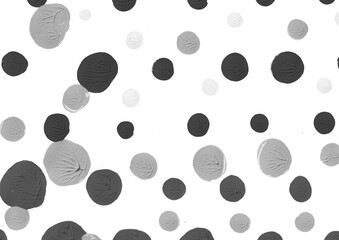 モノクロの手描きの水玉模様のテクスチャ背景