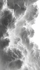 Abstract grayscale image of clouds with a dramatic, ethereal feel.
