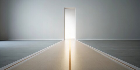 Obraz premium Inspiring image of a road leading towards the horizon, representing the concept of daring to dream