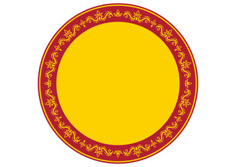 インド風の飾りフレーム。ベクターデータ。