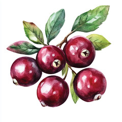 Current fruit watercolor clipart illustratration