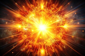 Fototapeta premium Explosion background with energy burst, sparks, and fire